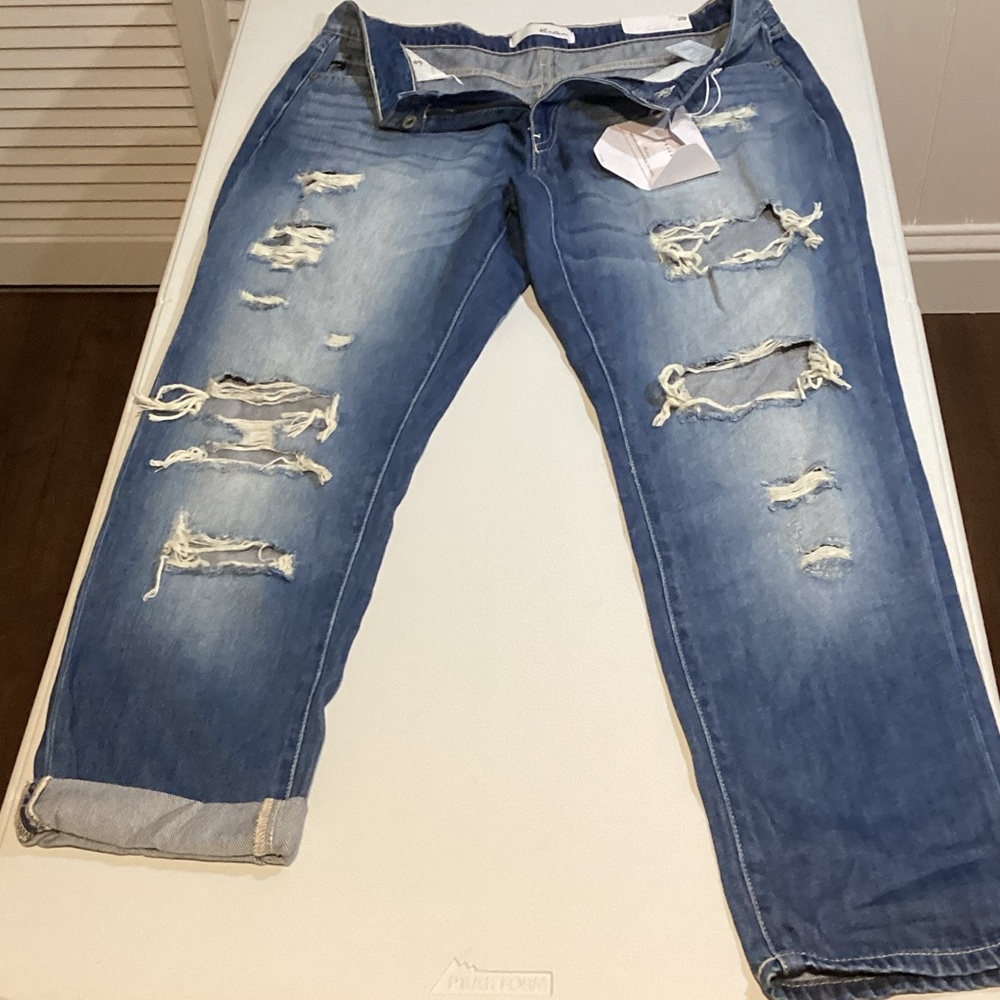 KanCan Light Blue Distressed Boyfriend Jeans